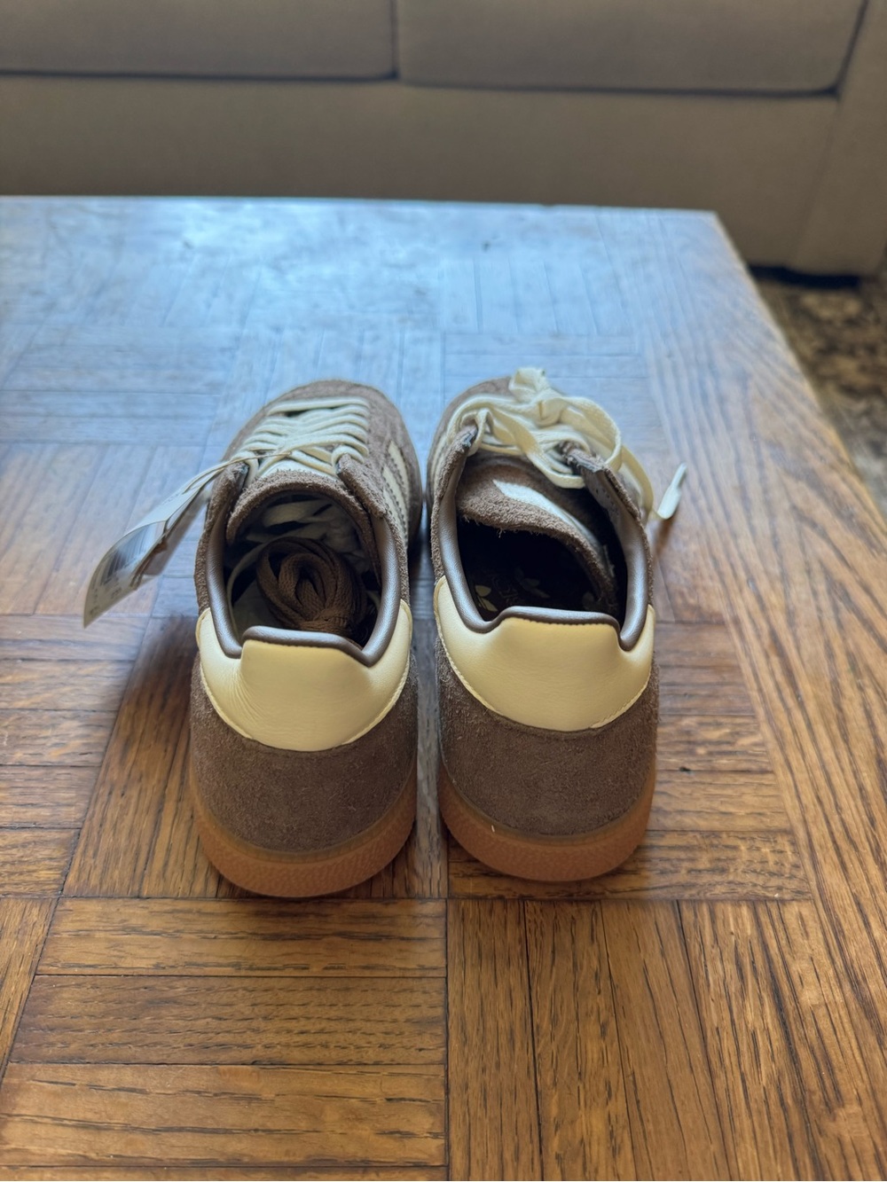 New Adidas Spezial Women’s Brown Suede Sneakers in Earth Strata in size 6.5 - Picture 2 of 6